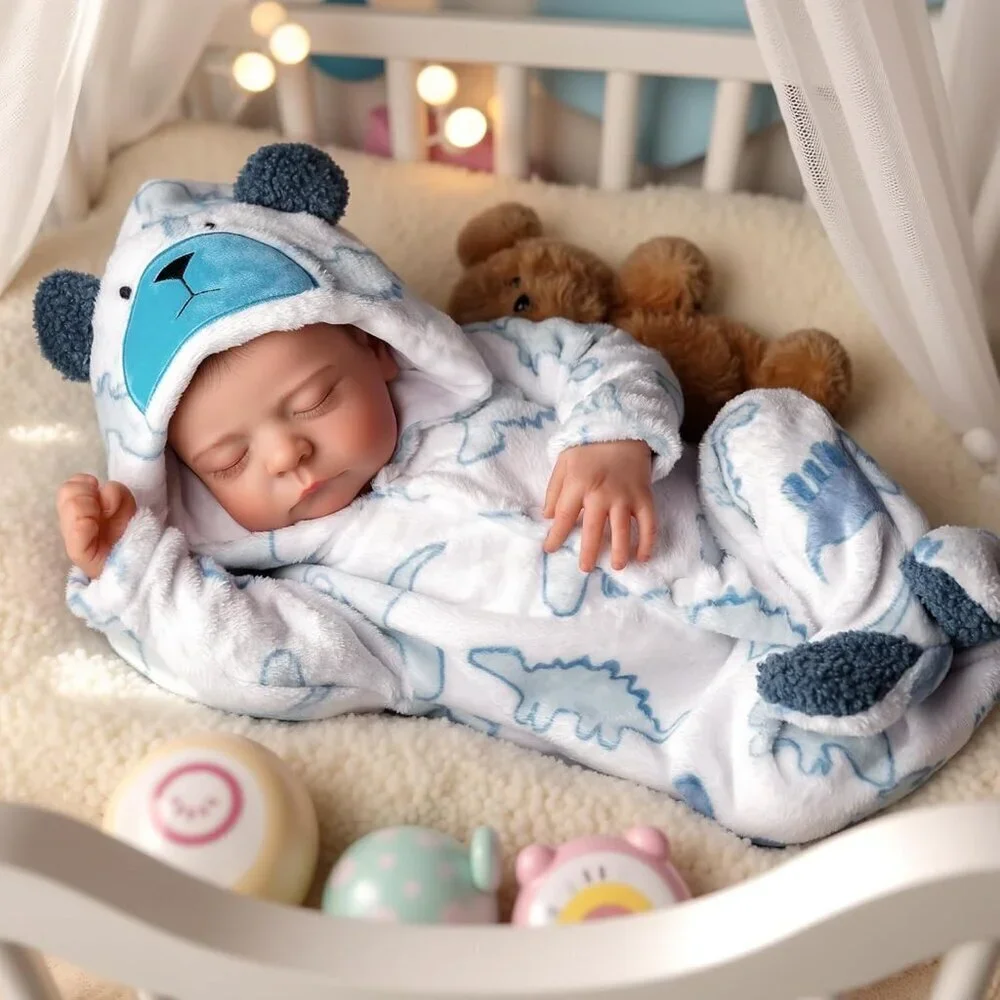 🆕20inch Full Vinyl Body Newborn Baby Doll Poseable Limbs Close Eyes Boy Baby